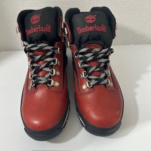 Men’s Timberland Red Leather Hiking Boot 85188  Size 7M